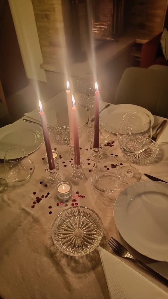 Mise en place romantica ed elegante