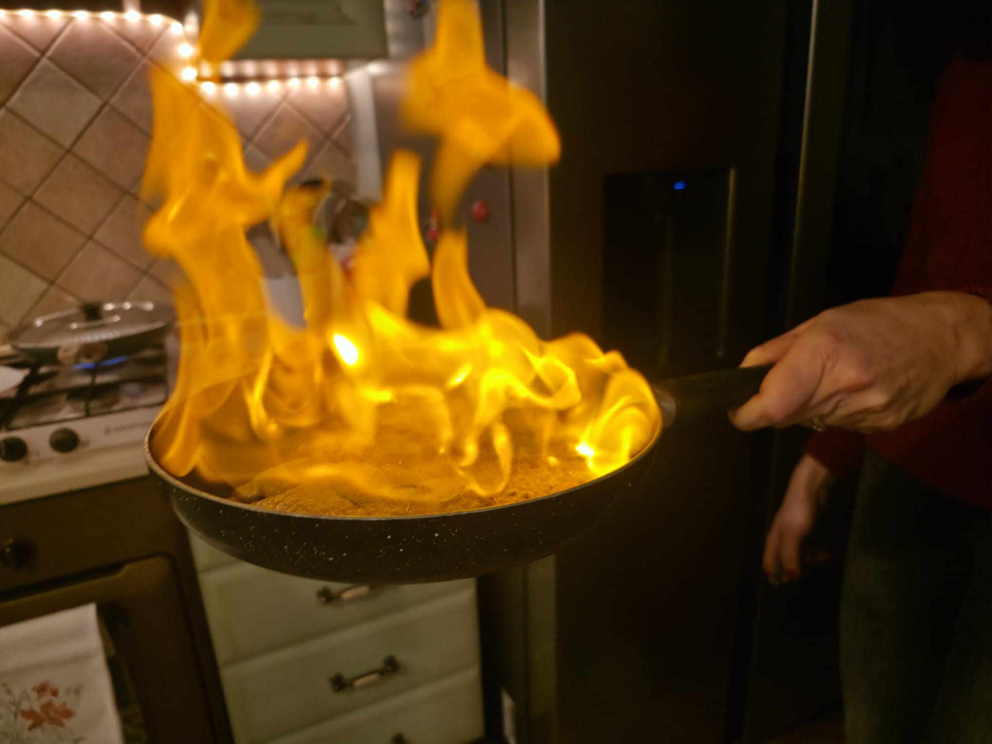 Fiammatura al Cognac - terzo scatto
